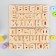 Lnut frame "Alphabet", alphabet of letters: 6 cm, tablet size: 42 × 22 cm