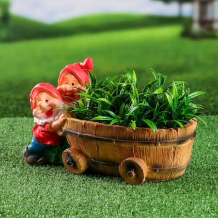 Garden figure "Two dwarves with a body" 32x17.5x19.5cm-5