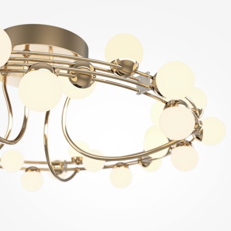 Ceiling Lamp Maytoni Mod081CL-L36G3K, LED, 55W, 60x60x20 cm, 4100lm, Color Gold-1