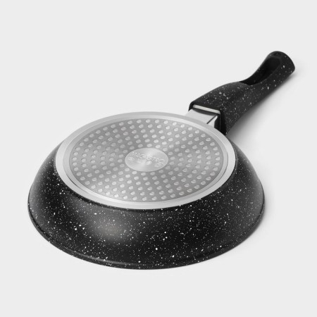 Fogging pan Magistro Dark, D = 20 cm, removable handle Soft-Touch, anti-stick coating, induction, black color-7