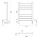 Domoterm electric heated towel rail "Medea" P8, 500x800 mm, right, chrome