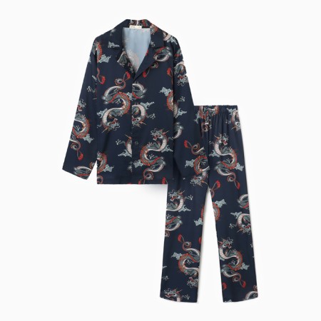 Female pajamas (shirt and trousers) KAFTAN "Dragon", size 44-46, blue-6