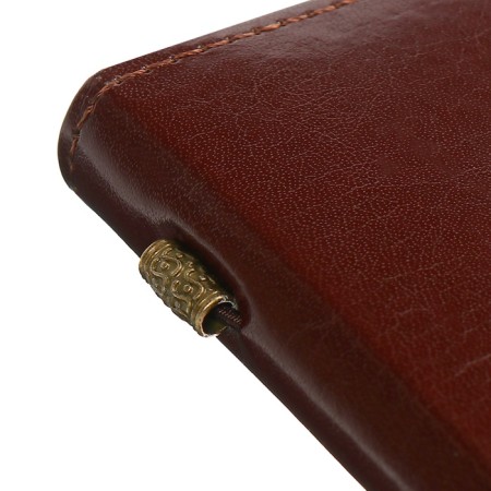 Dated diary 2025, A5 168 sheets, Devente. Saltos, soft leatherette cover, perforation, liesse, block 70, brown-7