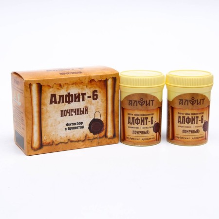 Tea drink Alfit-6 renal, 60 briquettes 2 g