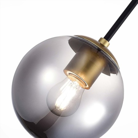 Suspension EVOLUCE. Sle1097-303-01. Scorze. 1x60 watts, E27, 15x15x37 cm, matte gold color-2