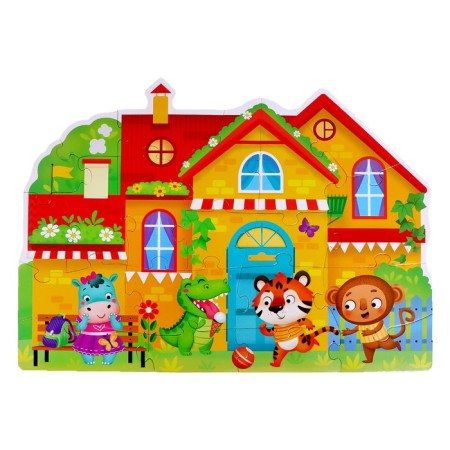 Figure puzzles 4 in 1 "Funny animals", 9, 12, 15, 20 elements-5