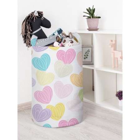 Basket for toys "Caramel hearts, size 40x60 cm