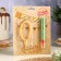 Set a candle for a cake number 0 giant, gold, with a fountain, 9.5 cm