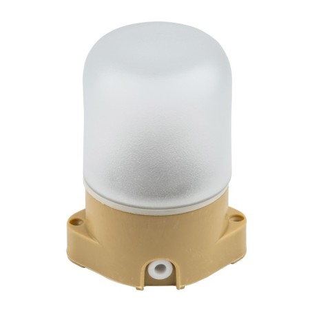 Moisture -proof lamp Uniel, 60 watts, E27, IP65, 137x107x84 mm, pine color