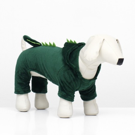 Dragneys' jumpsuit with a hood, size M (DS 30 cm, og 40 cm, osh 30 cm), green