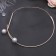 Neck "Noel" beads with a chain, ball No. 12, white color in gold, l = 30 cm
