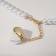 Beads "Street" with pearls, white color in gold, 45 cm