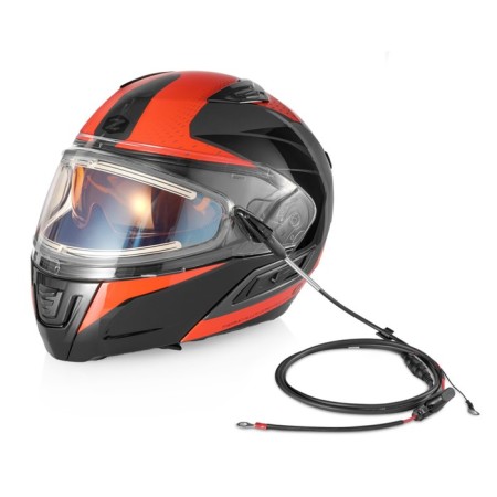 Snowmobile helmet Zox Condor Parkway, glass with electric heating, gloss, size m, red, black-1