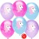 Latex ball 12 "" Delicate unicorn, assorted, pastel, 1 tbsp, set of 10 pcs.