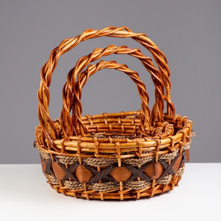 Set of baskets, 3pcs, 27 x 12 x 28cm, 34 x 14 x 34 cm, 41 x 16 x 40cm-1