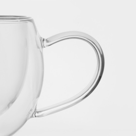 Glass mug with double walls Magistro "Lidi", 320 ml-1