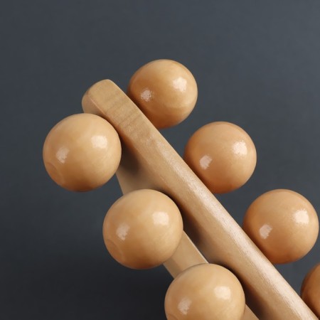 Massage "Caterpillar", universal, 17.5 × 7.5 × 6.5 cm, 10 balls, wooden-5