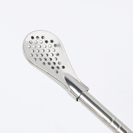 Jerba Mate mini bombilli, set 4 pieces with brushes for cleaning, silver, L-18.5 cm-3