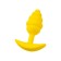 Anal plug Eromantica vikki, bee, silicone, 35x90 mm, yellow color