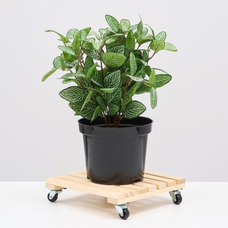 Wooden stand on wheels 25x25 cm