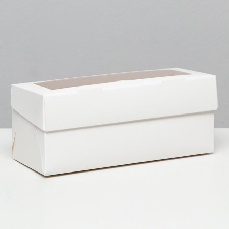Packaging for 3 cupcake with a window, cellulose, 25 x 10 x 10 cm