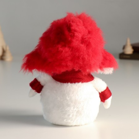 Interior doll "Snowman in a red cap of ear-capture" 19 cm-2