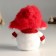 Interior doll "Snowman in a red cap of ear-capture" 19 cm