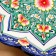 Largan Rishtan ceramics "Flowers", 32 cm, blue, corrugated