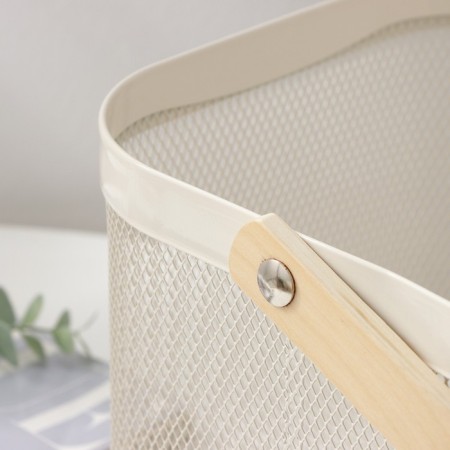 Universal Basket LADOM, 26.5 × 25.5 × 18 cm, white color-3