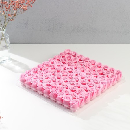 Soap petals "Bun Rosa. Pink" 3.5x3.5x4 cm-2