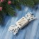 Jewelry decoration "Social shine" (set 2 pcs) 12.5x3.5 cm, white