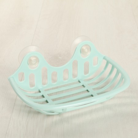 Soap dish on suction cups, 16 × 10 × 6 cm, color mix-7