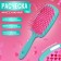 The comb is massage, wide, ventilated, 8.5 × 20.5 cm, PVC box, turquoise/pink color