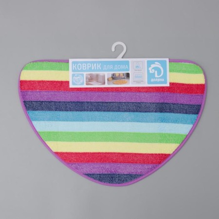 Rainbow wave rug, 40 × 59 cm-4