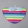 Rainbow wave rug, 40 × 59 cm