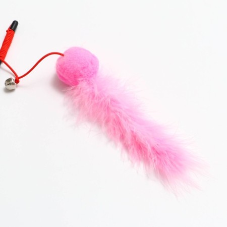Domesticon-pound with a soft ball and fur tail, pink-2
