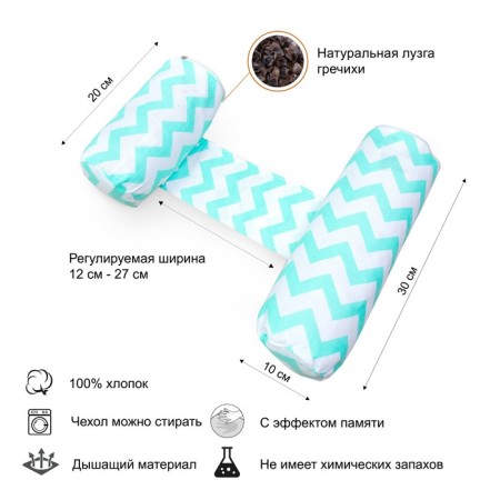 Nature Anatomy position, zigzag print, mint color-4
