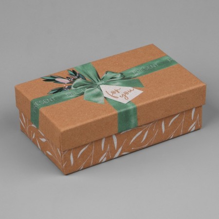 Rectangular gift box, packaging, Present for You, 14 x 8.5 x 4.5 cm-1