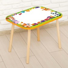 Table with wooden legs 