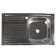 Kitchen sink "Vladix", invoice, without siphon, 80x50 cm, right, stainless steel 0.4 mm