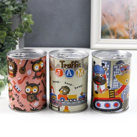 Piggy bank Metal "Beast and Hobbies" MIX 10x7.5x7.5 cm-7