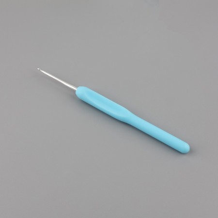 Knitting hook, with a plastic handle, d = 2.5 mm, 14 cm, blue color-2