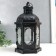 Climber Metal, glass "Lantern - Blooming monograms" D -10 cm black 13.5x15x29 cm