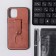 Luazon cover for iPhone 11 Pro, with compartments for cards, leatherette, brown