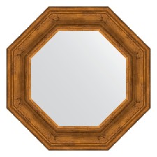 Mirror in the baguette frame, trained bronze 99 mm, 59.2x59.2 cm