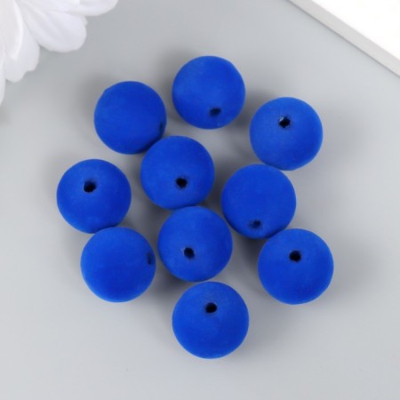 Beads for creativity velvet spraying "ultramarin" set 10 pcs d = 1.4 cm-2