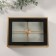 Casket Glass with a metal frame "Laconism" Transparent black 16x22x9 cm