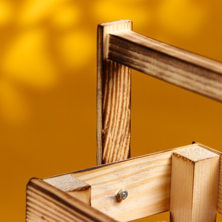 Wooden Kashpo 15 × 12.5 × 9.5 cm "odnushka light", two -string, firing we give beautifully-2