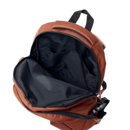 Youth backpack Stavia, 40 x 28 x 18 cm, ergonomic back, Stavia "city-1", brown-9