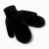 Women's mittens MIST with rabbit wool, rr 22 cm, col. black